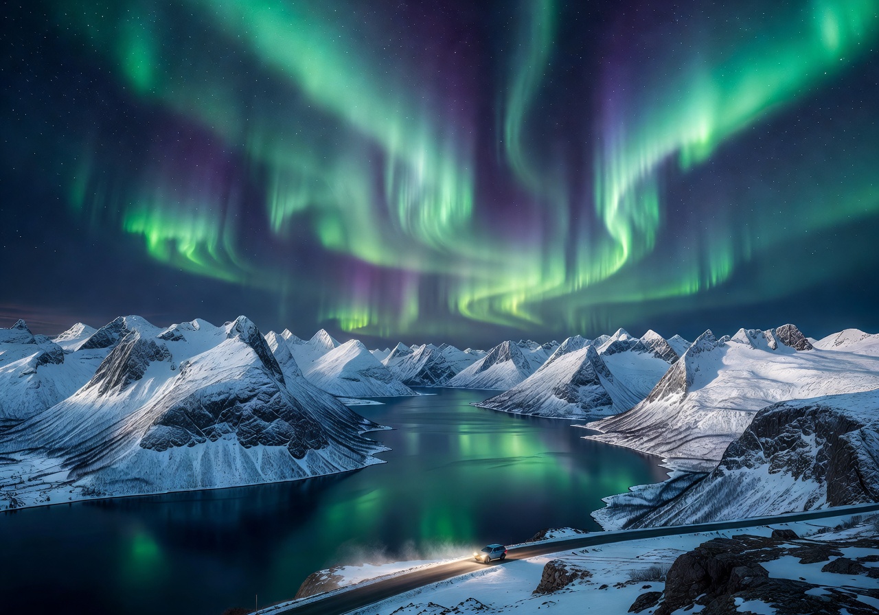 Northern Lights aurora journey over Norway